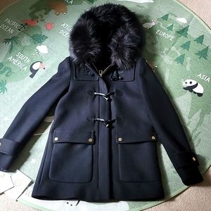 Wool fur coat